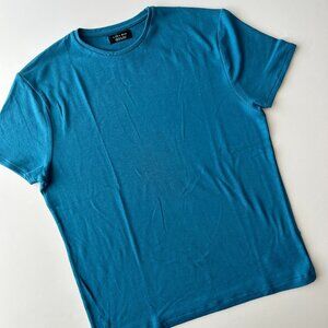 Zara Man Blue Cotton Knit Shirt